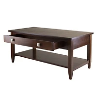 Richmond Coffee Table with Tapered Legs in Walnut Finish
