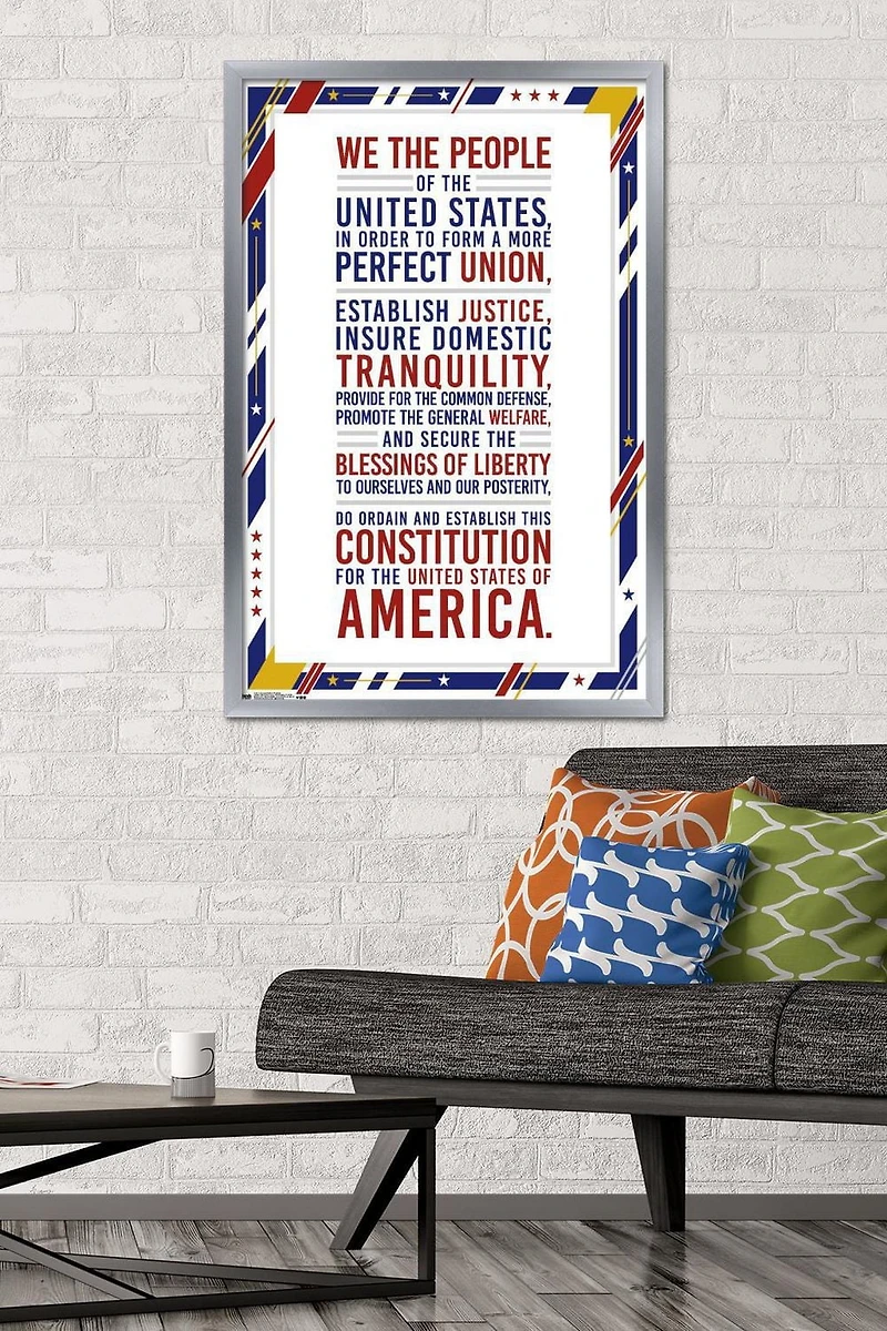 The United States Of America - Constitution Preamble Wall Poster