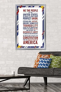 The United States Of America - Constitution Preamble Wall Poster