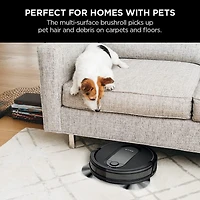 Shark RV990CA EZ Robot Vacuum with Row-by-Row Cleaning, Powerful Suction, Perfect for Pet Hair, Wi-Fi Connected, Black