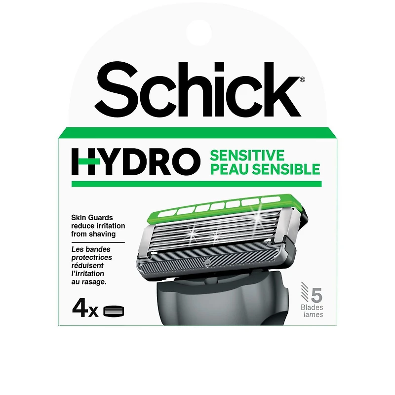 Schick Hydro Sensitive Skin Men’s Razor Refills, 4 Razor Refills