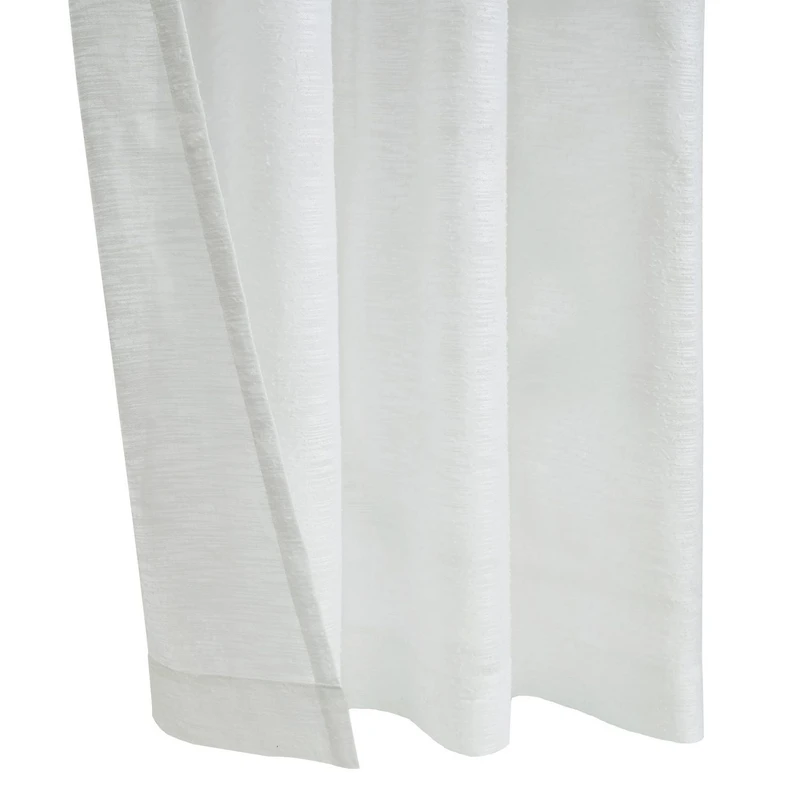 Loft Living Banan Sheer Grommet Single Curtain Panel 52 x 84 in White