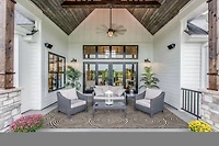 Outdoor Washable Ocoee Ivory & Brown 7' x 9' Area Rug