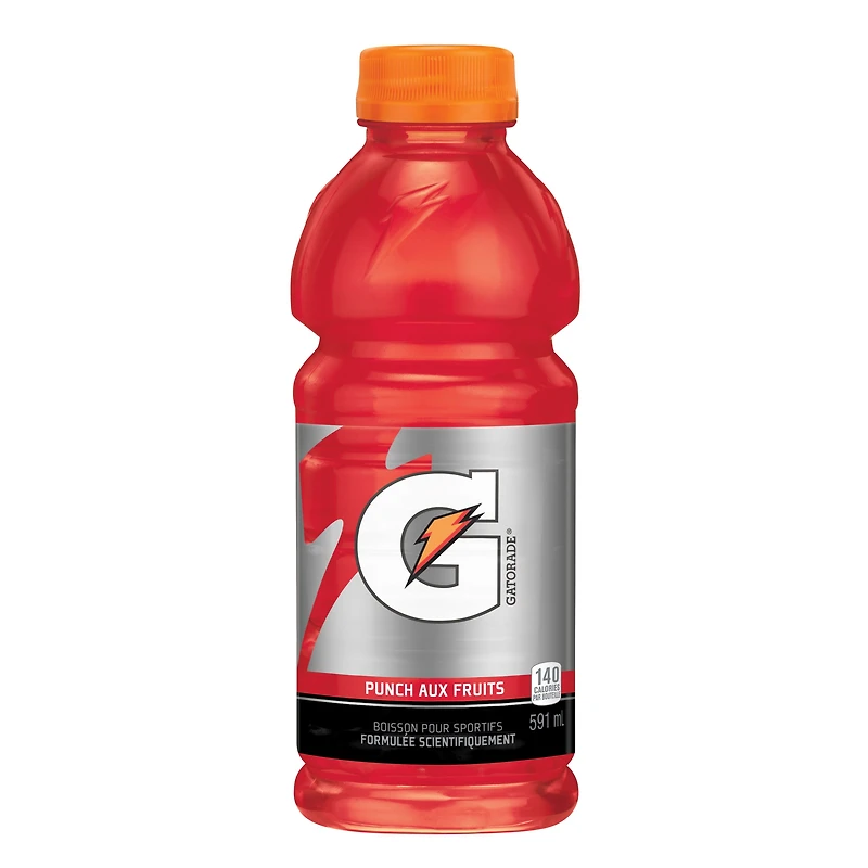 Gatorade Boisson Sportive Punch aux Fruits 591mL, Bouteille 591 mL
