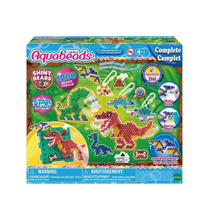 Aquabeads Dinosaur World, Complete Arts & Crafts Kit for Children - over 1,200 Beads
