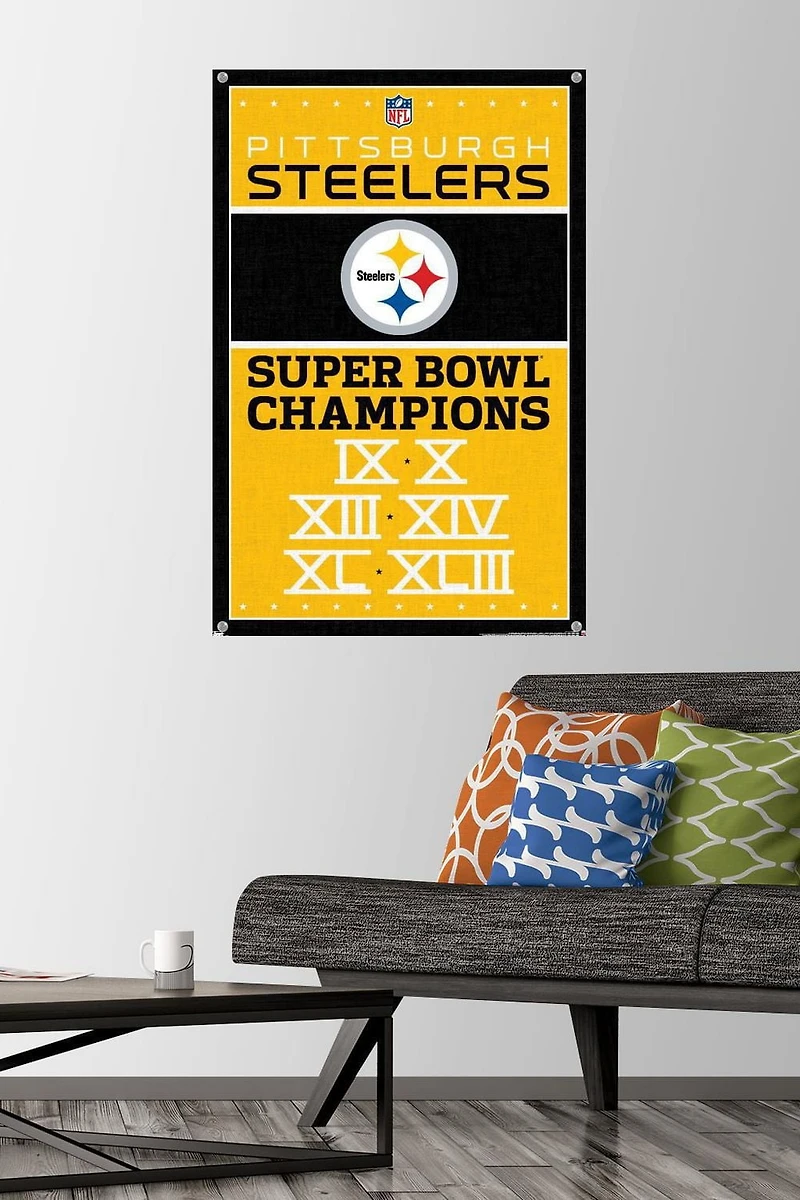 NFL Pittsburgh Steelers - Champions 13 Wall Poster, 22.375" x 34"