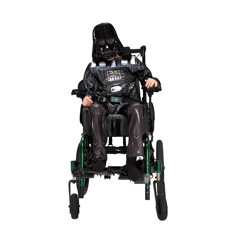 STAR WARS Adaptive Darth Vader Youth Costume - Printed Jumpsuit with Tube Access, Roomier Legs, and 3D Plastic Mask