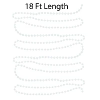 Holiday Time 18 Ft Beaded Garland White, Holiday Time 18 Ft Beaded Garland