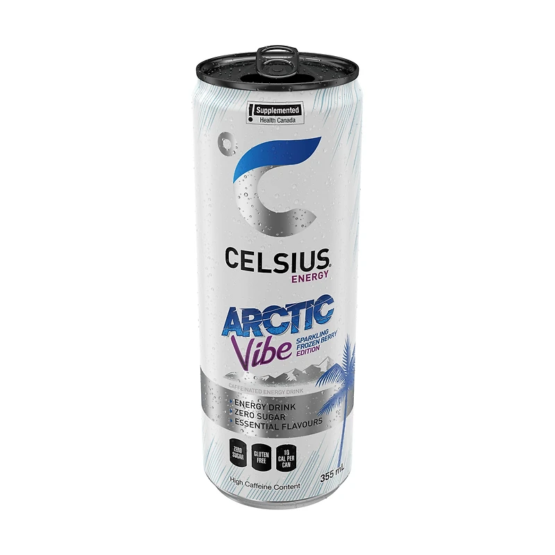 Celsius Arctic Vibe Boisson Énergétique 355 mL, Canette
