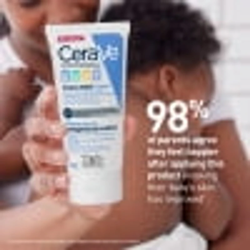 CeraVe Bébé, Crème Soulagement Eczéma, Hydratant apaisant, Avoine colloïdale et Céramides, Sans parfum, 142 g