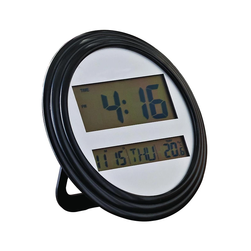 Home Trends Black Digital Wall Clock, HOME TRENDS PL BLACK DIGITAL CLOCK