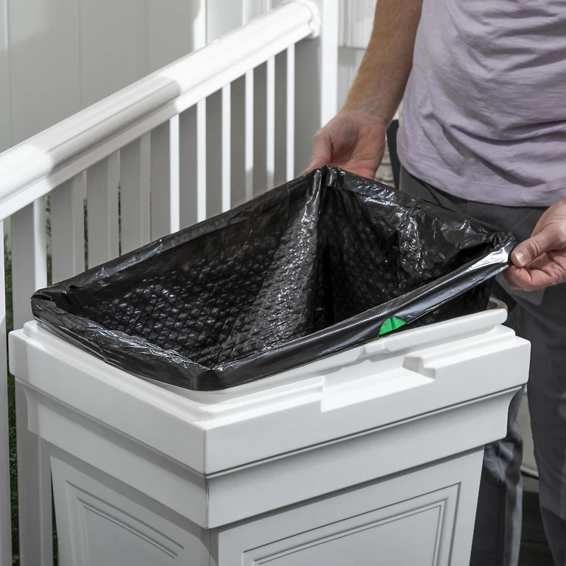 Step2 Atherton Patio Garbage Container (Classic White)