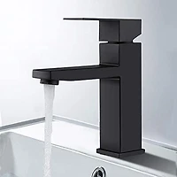 American Imaginations Robinet en laiton sans plomb 1 trou de couleur noire AI-34361