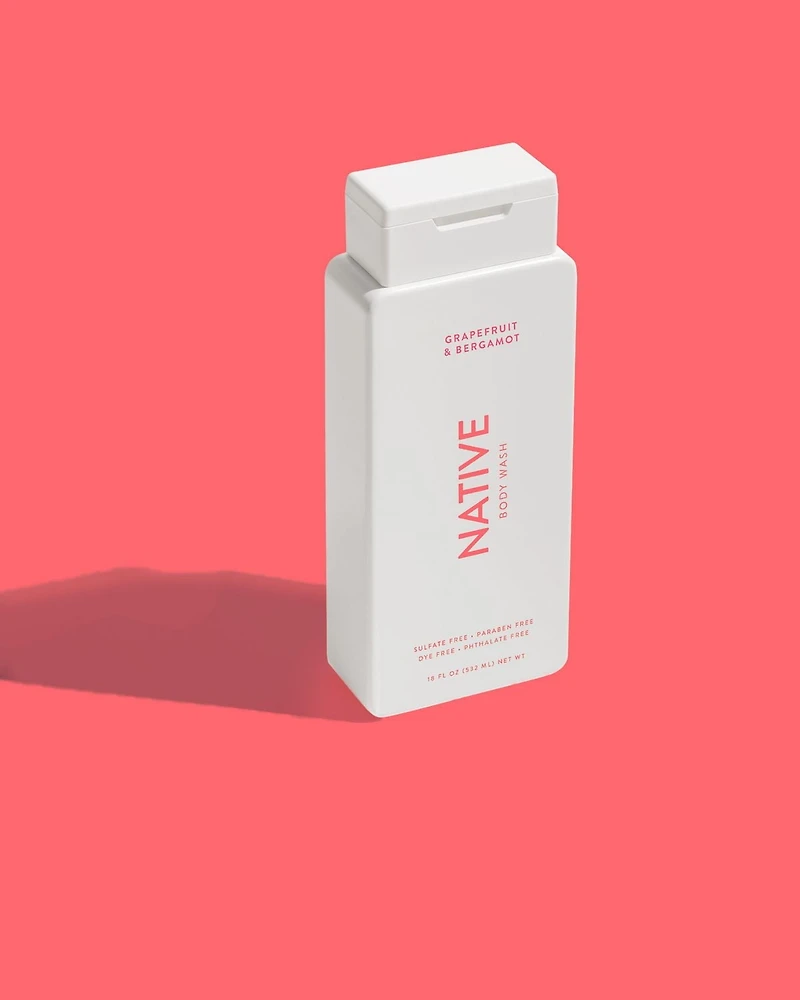 Native – Nettoyant pour le corps Pamplemousse et bergamote – sans sulfate, sans parabènes