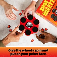Shot Roulette: The Roulette Wheel Drinking Game by Buzzed for Adults, Includes 1 Roulette Wheel, 6 Glasses, 12 Tokens