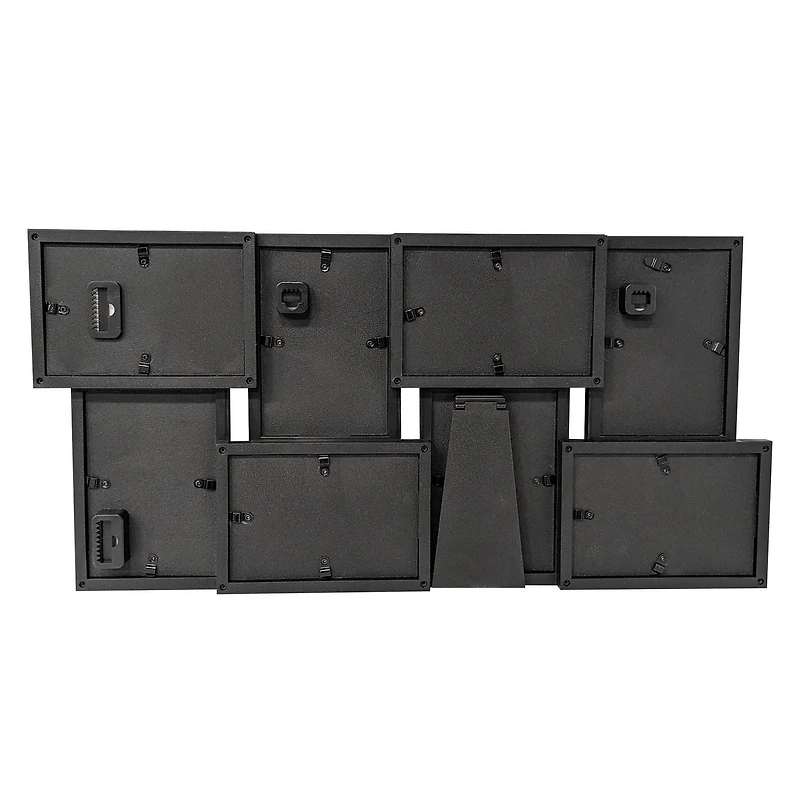 Hometrends 4x6 8-Opening Linear Gallery Collage Picture Frame, Black