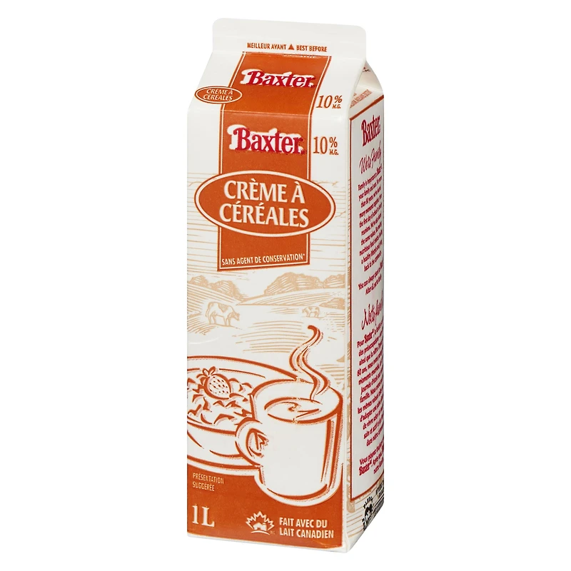 Baxter Crème à céreales 10% 1L