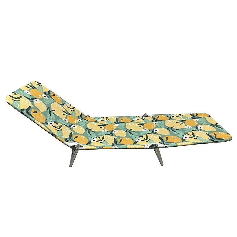 Fabric Beach Lounger,Lemon