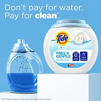 Tide PODS Free & Gentle Liquid Laundry Detergent Pacs, HE Compatible and Coldwater Clean, 112CT