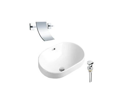 DROP Bath and Kitchen DR091222 Bathroom Vessel Sink Set