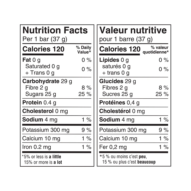 Boîte de barres Fruitsource SunRype aux fruits et légumes à 100 % 12 x 37 g