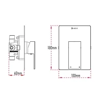 Ensemble INA à pression balancée d'akuaplus® valve connexion PEX 1/2 po avec Douchette et bec de bain 5 1/4 po x 1/2 po raccord lisse fini chrome