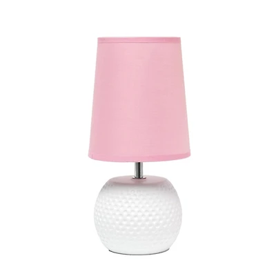 Simple Designs Studded Texture Ceramic Table Lamp, Blue