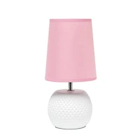 Simple Designs Studded Texture Ceramic Table Lamp, Blue