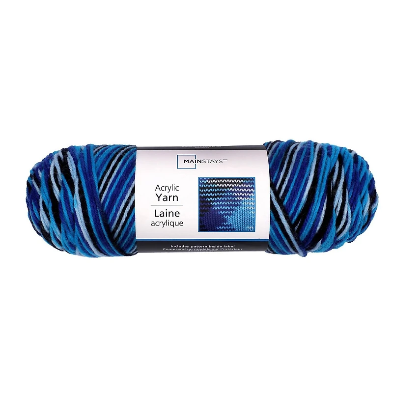 Mainstays Acrylic Yarn, Mainstays Medium Acrylic Black Blend Yarn, 5 Oz 285 Yards