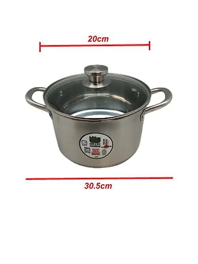 Sunwealth Marmite en acier inoxydable avec fond de 5 couches d'épaisseur et son couvercle.