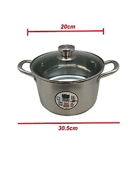 Sunwealth Marmite en acier inoxydable avec fond de 5 couches d'épaisseur et son couvercle.