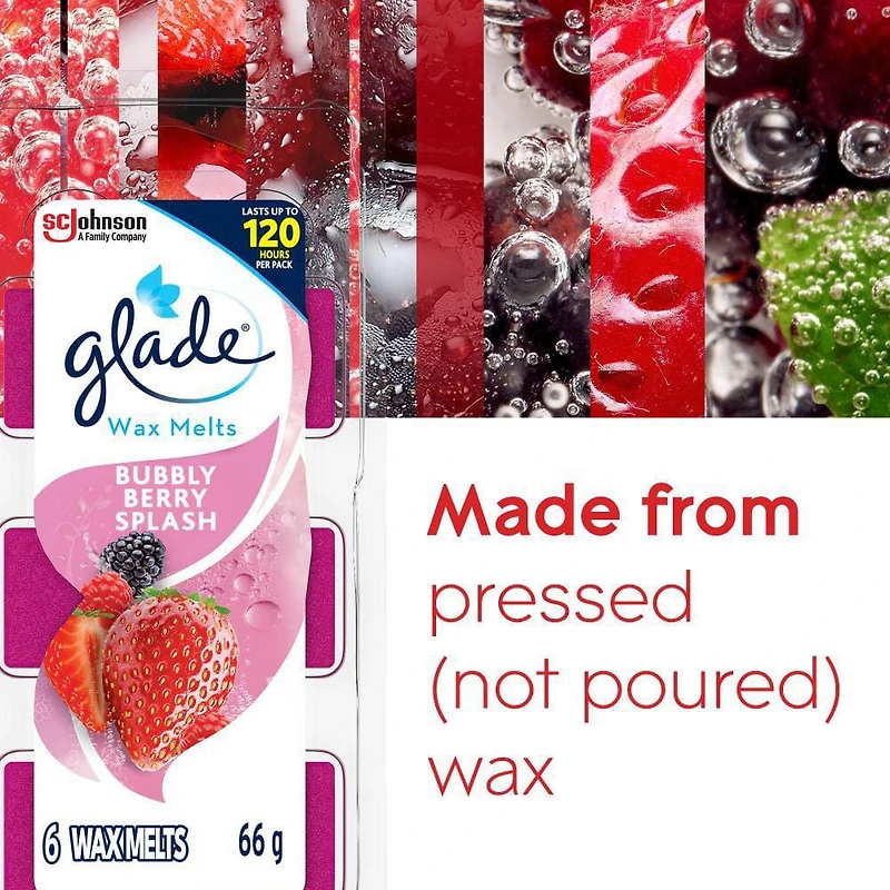 Glade® Wax Melt Air Freshener Refills, Bubbly Berry Splash, 6 Melts