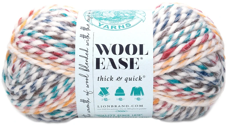 Fil Lion Brand Wool-Ease Thick & Quick Baie d'Hudson Fil #6 Super Bulky de acrylique/laine, 170g/ 97m, 3-CT LBY WETQ BAIE D'HUDSON, 3-CT