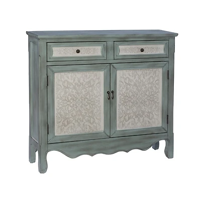 Console Maggie 2 portes, Bleu Antique