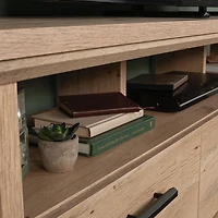 Sauder Aspen Post Entertainment Credenza in Prime Oak Finish