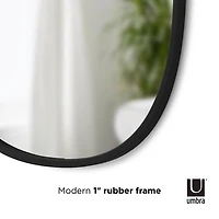 Umbra Hub Oval Wall Mirror,Black