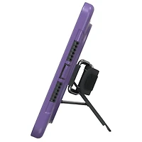 CTA Digital Protective Case with Built-in 360-degree Rotatable Grip Kickstand for iPad 7th and 8th Gen 10.2-in, iPad Air 3 and iPad Pro 10.5-in - Purple