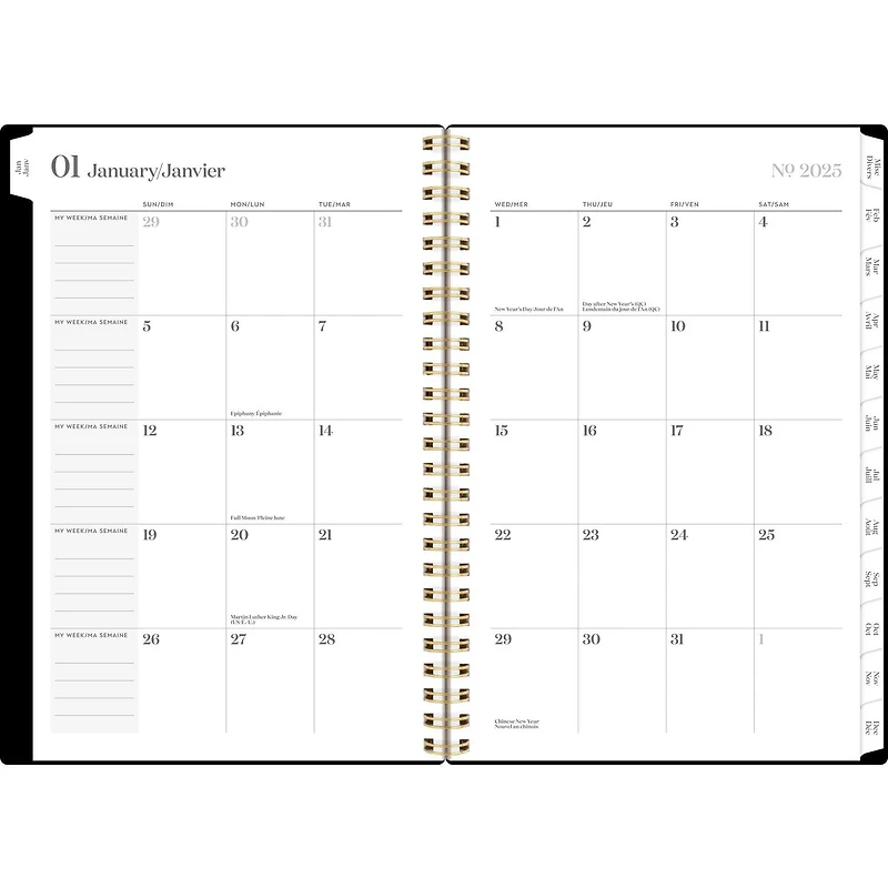 Cambridge Workstyle Balance Petit Agenda hebdomadaire/mensuel Planificateur