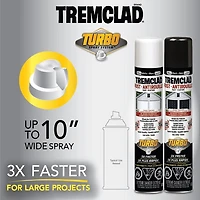 TREMCLAD Interior/Exterior Oil Based Rust Protection Spray Paint in Gloss White, Turbo 3X Fan Tip, 680g