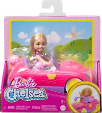 Barbie-Chelsea et son Cabriolet-Coffret poupée blonde, ours en peluche