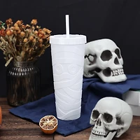 Way To Celebrate 27 oz White Acrylic Mummy Tumbler, CELEBRATE PL SIPPER WHITE MUMMY