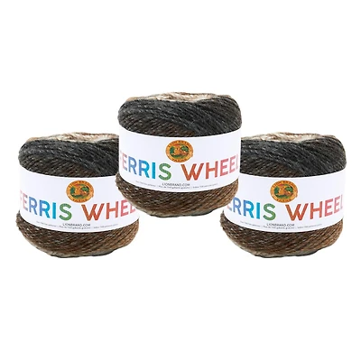 Lion Brand Yarn Grande Roue Roving Medium Multicolore Lot de 3