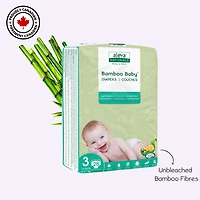 Aleva Naturals® Bamboo Baby Diapers, Economy Pack (Size 3) - 168 Count