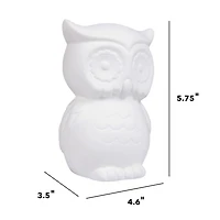 Create Basics Paintable Ceramic Owl Bank