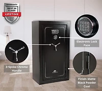 Preserve Series 59" Tall Gun Storage Safe With Electronic Lock & Triple Seal Protection (32 Gun Capacity), Lifetime Warranty Safe