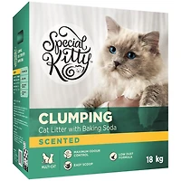 Litière pour chats avec bicarbonate de soude agglomérante parfumée Special Kitty 18 kg