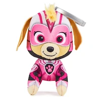 PAW Patrol : La Super Patrouille le film, Peluche Stella Super Patrouille de 10 cm, animaux en peluche miniatures avec attache pour porte-clés, jouets pour garçons et filles à partir de 3 ans