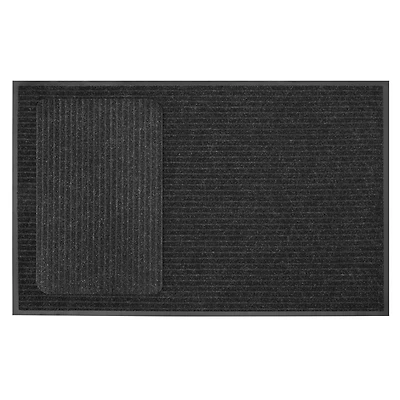 30-inch x 48-inch + 16-inch x 24-inch BOGO Charcoal Needlepunch Mats with Vinyl Backing