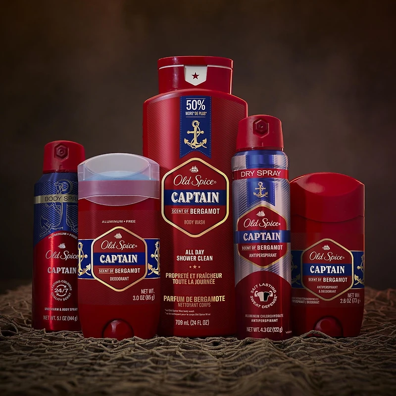 Old Spice Men's Antipespirant & Deodorant Invisible Dry Spray Ultimate Captain