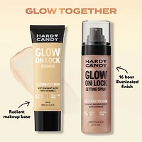 Hard Candy Glow On Lock Water-based Illuminating 12-Hour Hold Face Primer with Vitamin C, 1.52 fluid ounces